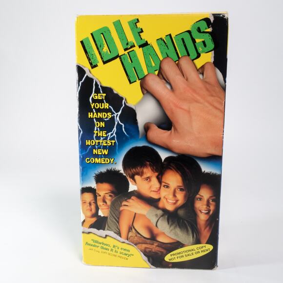Idle Hands VHS 1999 Horror Jessica Alba Devon Sawa Promotional Copy RARE - Picture 1 of 11